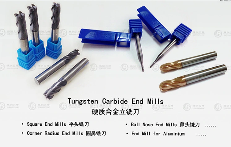 55HRC Square End Mill Ball Nose End Mill Coner Radius End Mill