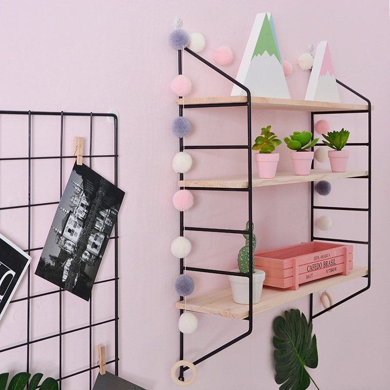 Wooden Three-Layer Shelf, Kitchen and Bathroom Wall Shelf, Home Wall Decoration