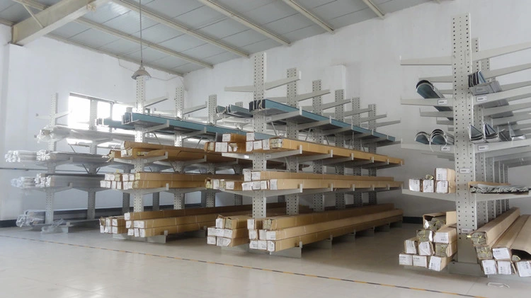 Double-Side Heavy Duty Cantilever Shelving for Storage Long Pipes