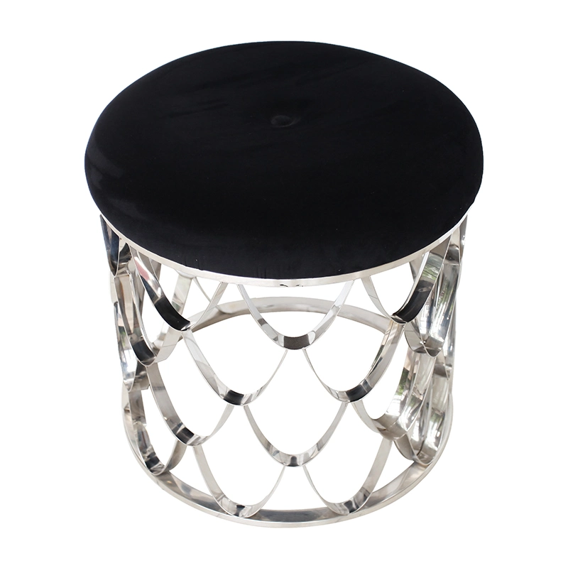 Living Room Hotel Bedroom Stainless Steel Mini End Small Side Coffee Tables with White Black Marble