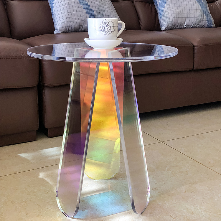 Factory Modern Clear Acrylic Coffee Table Household Iridescent Coffee Table