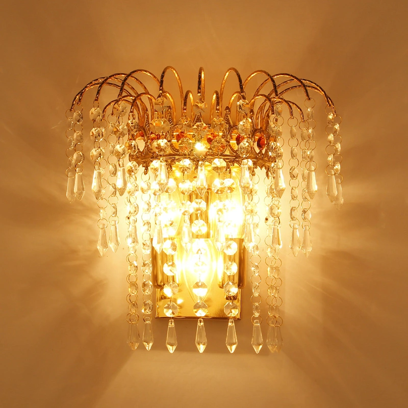 Crystal Wall Lamp Bedroom LED Wall Light Living Room Bathroom Crystal Light Fixture (WH-OR-156)