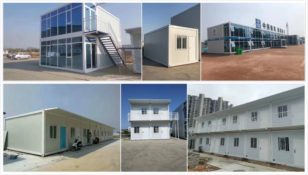 Portable Floating Combination House Design Container House for Labor Camp with Kitchen / Toilet / Living Room