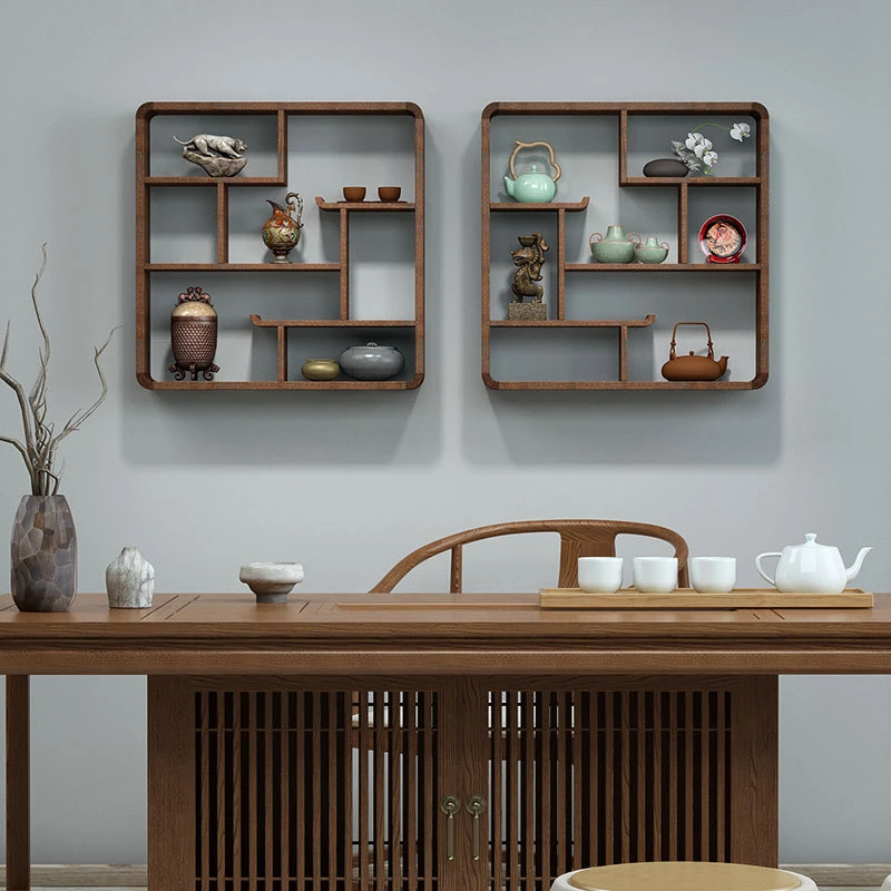 Wall Shelf Wall Decoration Solid Wood Wall Hanging Wall Rack Bedroom Living Room Simple and Creative