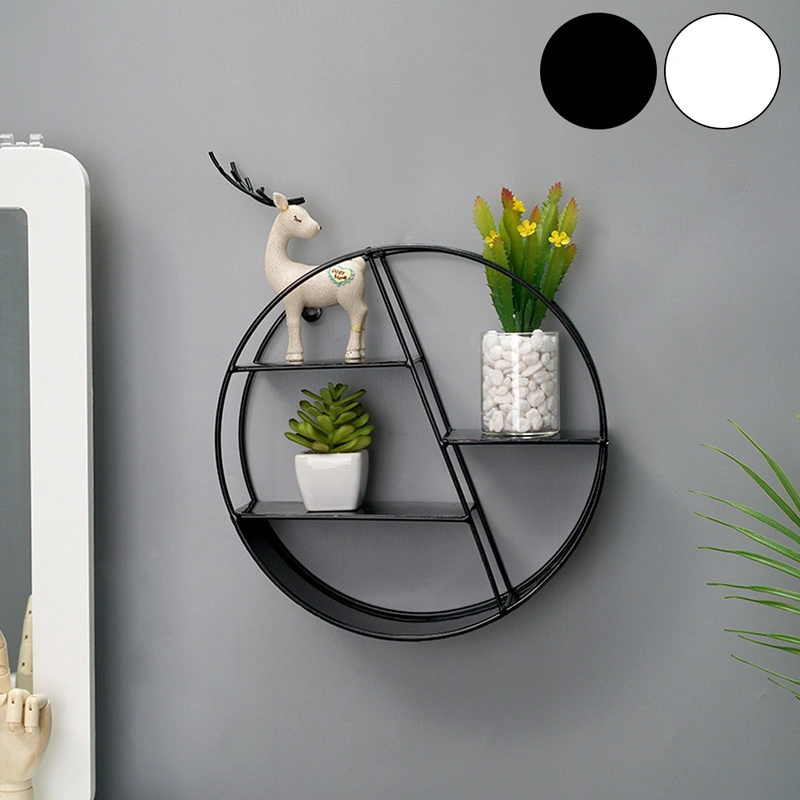 Hexagon Nordic Wall Wire Shelf Modern Storage Geometric Decorative Metal Wall Shelf