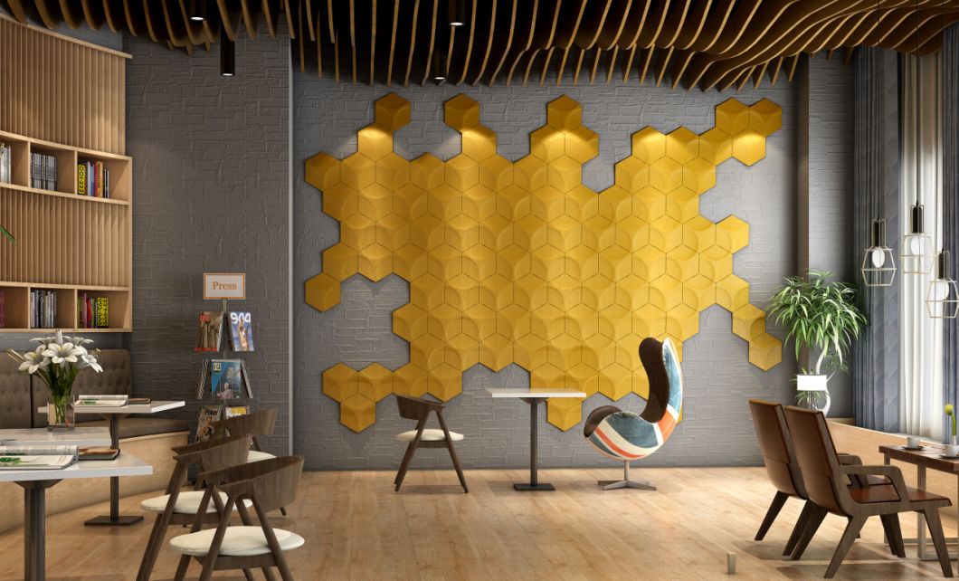 Mosaic Wall Covering Hexagon Leather PU Foam 3D Wall Sticker