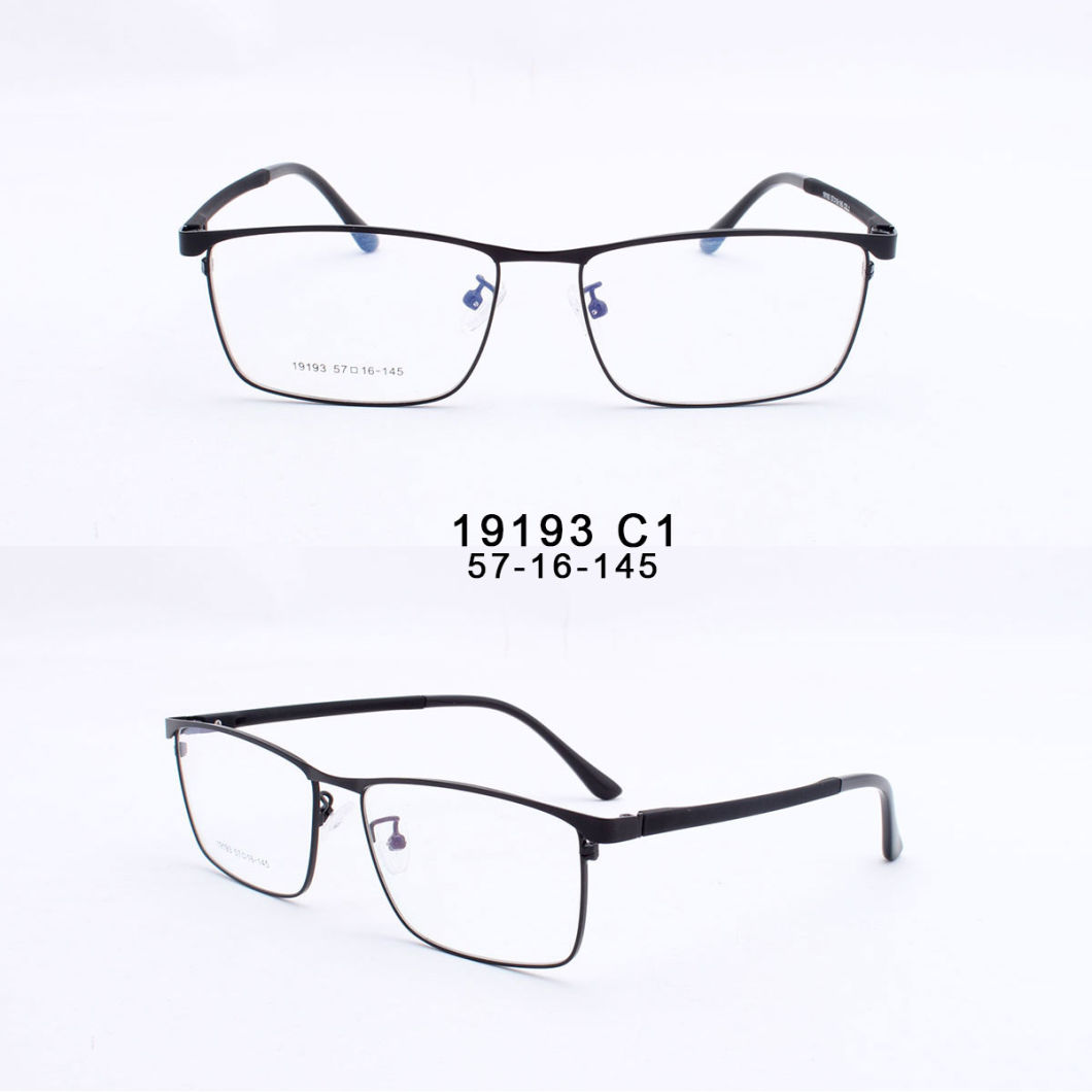 Top Grade Nice Metal Eyeglasses Optical Semi-Rimless Frames Square Frame Glasses for Unisex