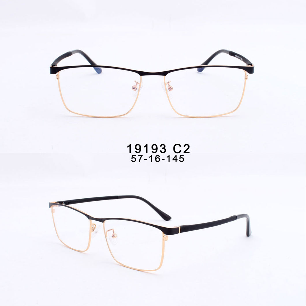 Top Grade Nice Metal Eyeglasses Optical Semi-Rimless Frames Square Frame Glasses for Unisex