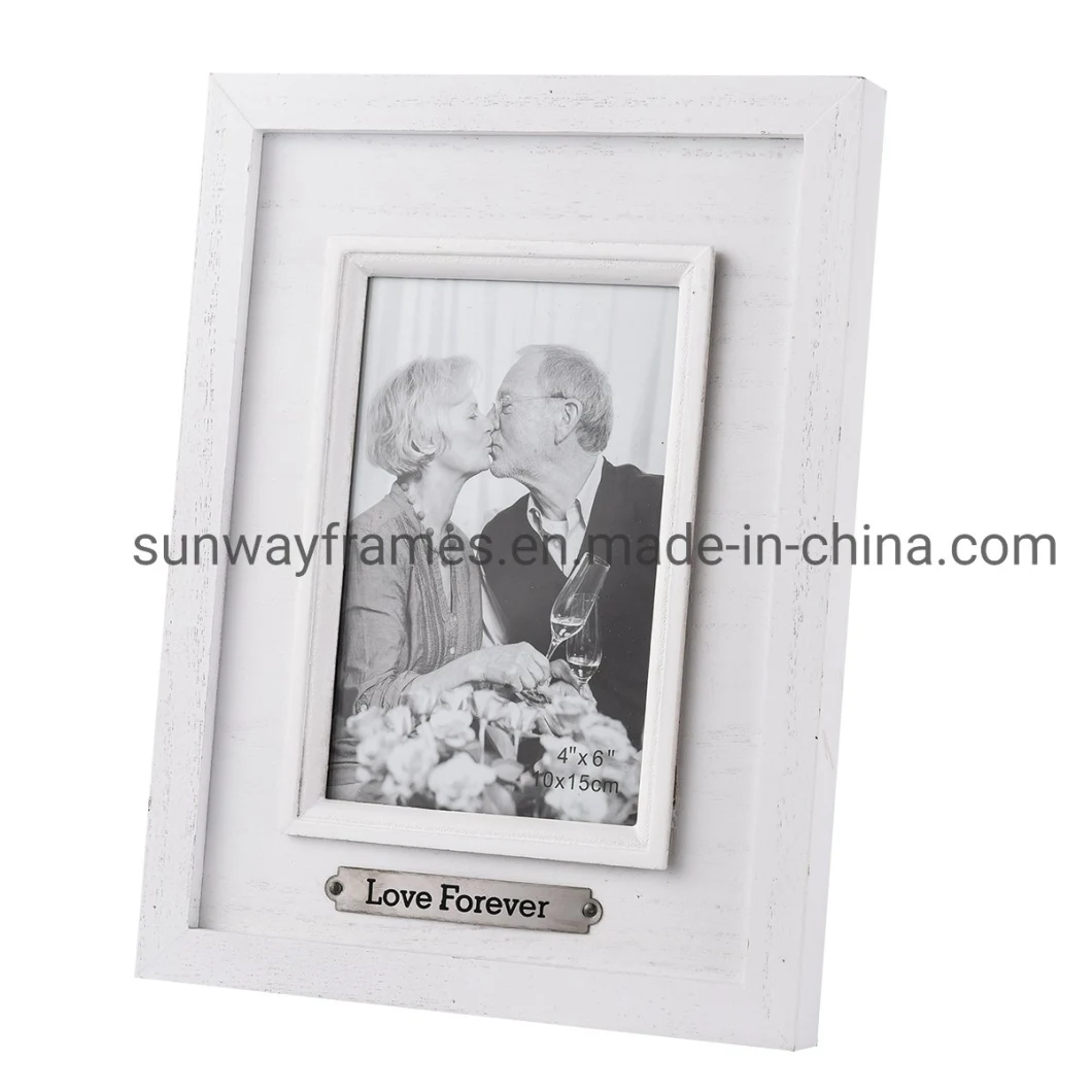 2 Opening 4X6 Photo Wooden Frame Album