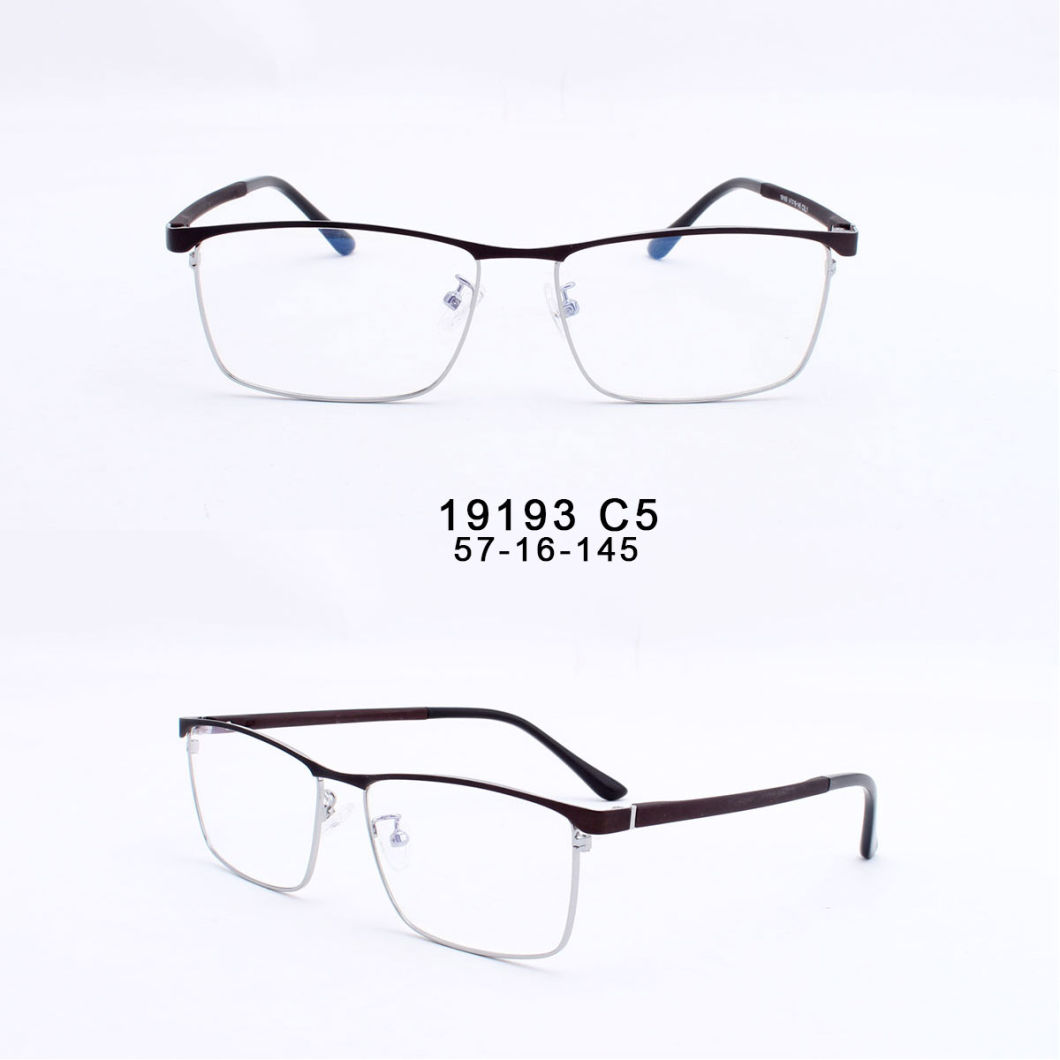 Top Grade Nice Metal Eyeglasses Optical Semi-Rimless Frames Square Frame Glasses for Unisex