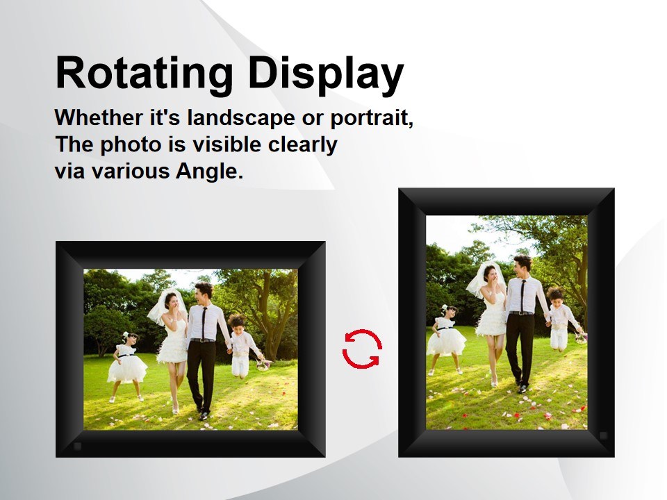 Multiple OSD Language and Sizes Touch Panel Cloud Sharing Photo Frames Set