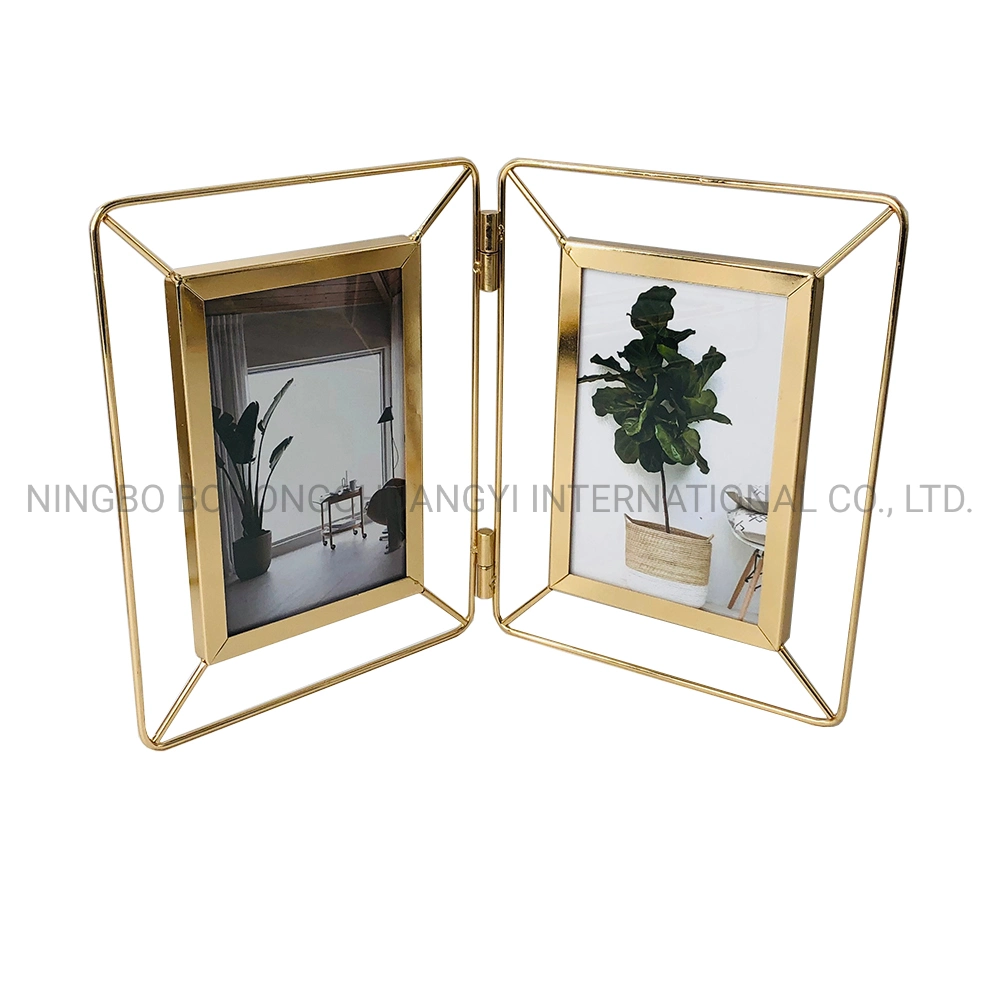 New Arrival Gold Metal Photo Frame for Tabletop Decor