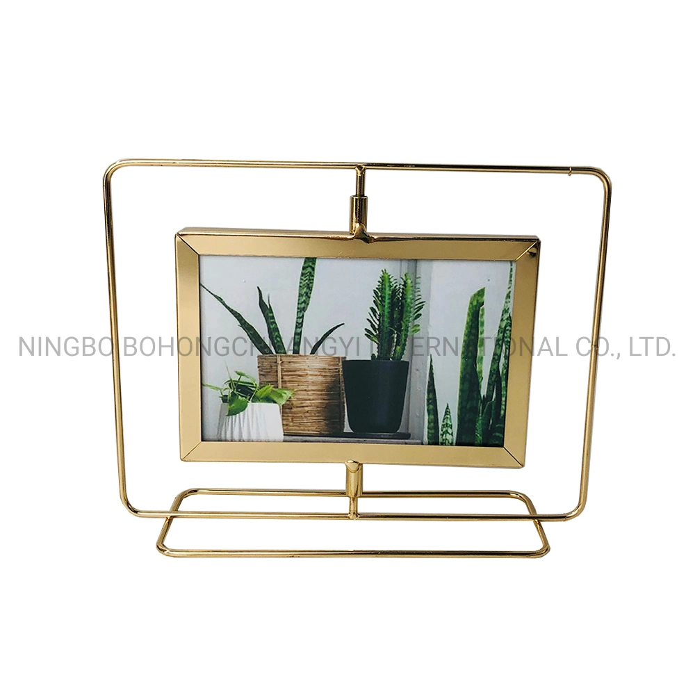 New Arrival Gold Metal Photo Frame for Tabletop Decor