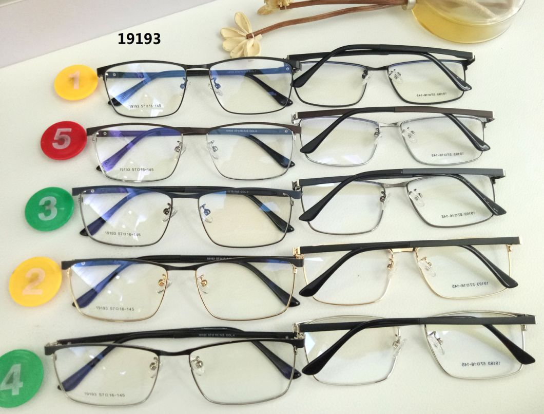 Top Grade Nice Metal Eyeglasses Optical Semi-Rimless Frames Square Frame Glasses for Unisex