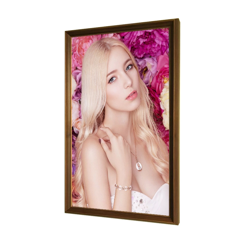 32'' Electric Wood Photo Frame Digital Display Wooden Picture Frame WiFi Advertising Player