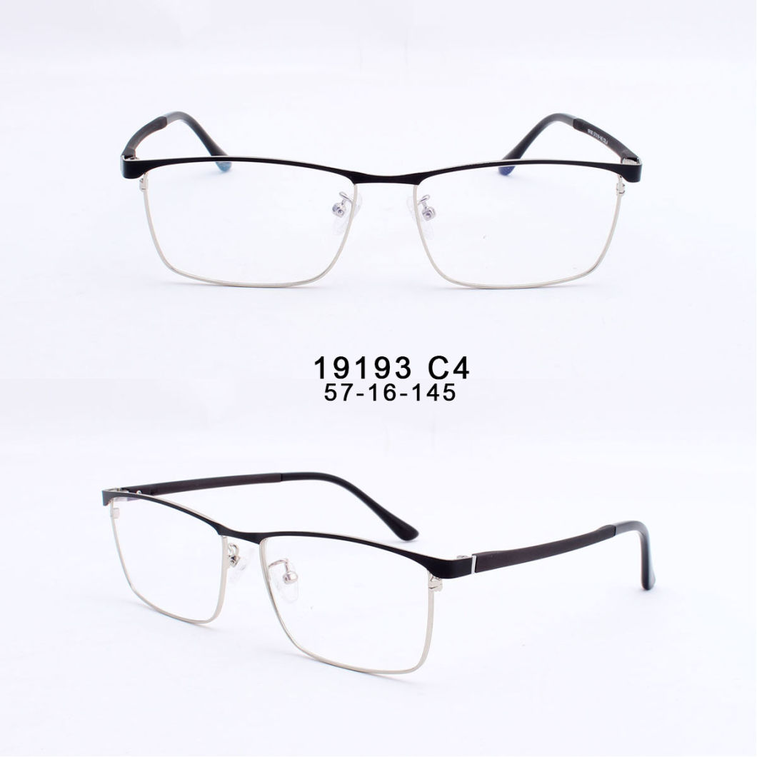 Top Grade Nice Metal Eyeglasses Optical Semi-Rimless Frames Square Frame Glasses for Unisex