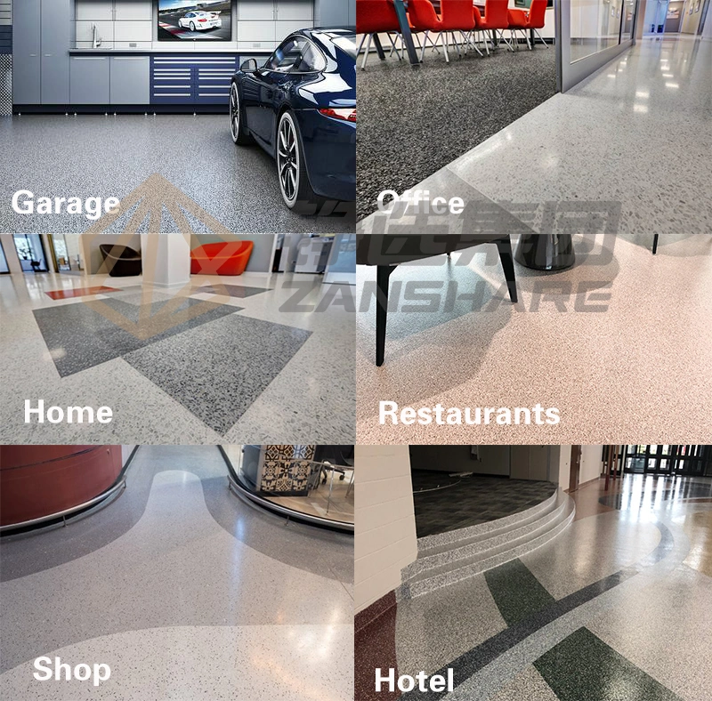 Non Toxic Liquid Glass Epoxy Resin Colored Mica Flakes Floor Coating Epoxy Floor Garage Churches Jails Pictures & Photos Flakes Flakes Coating Epoxy Resin