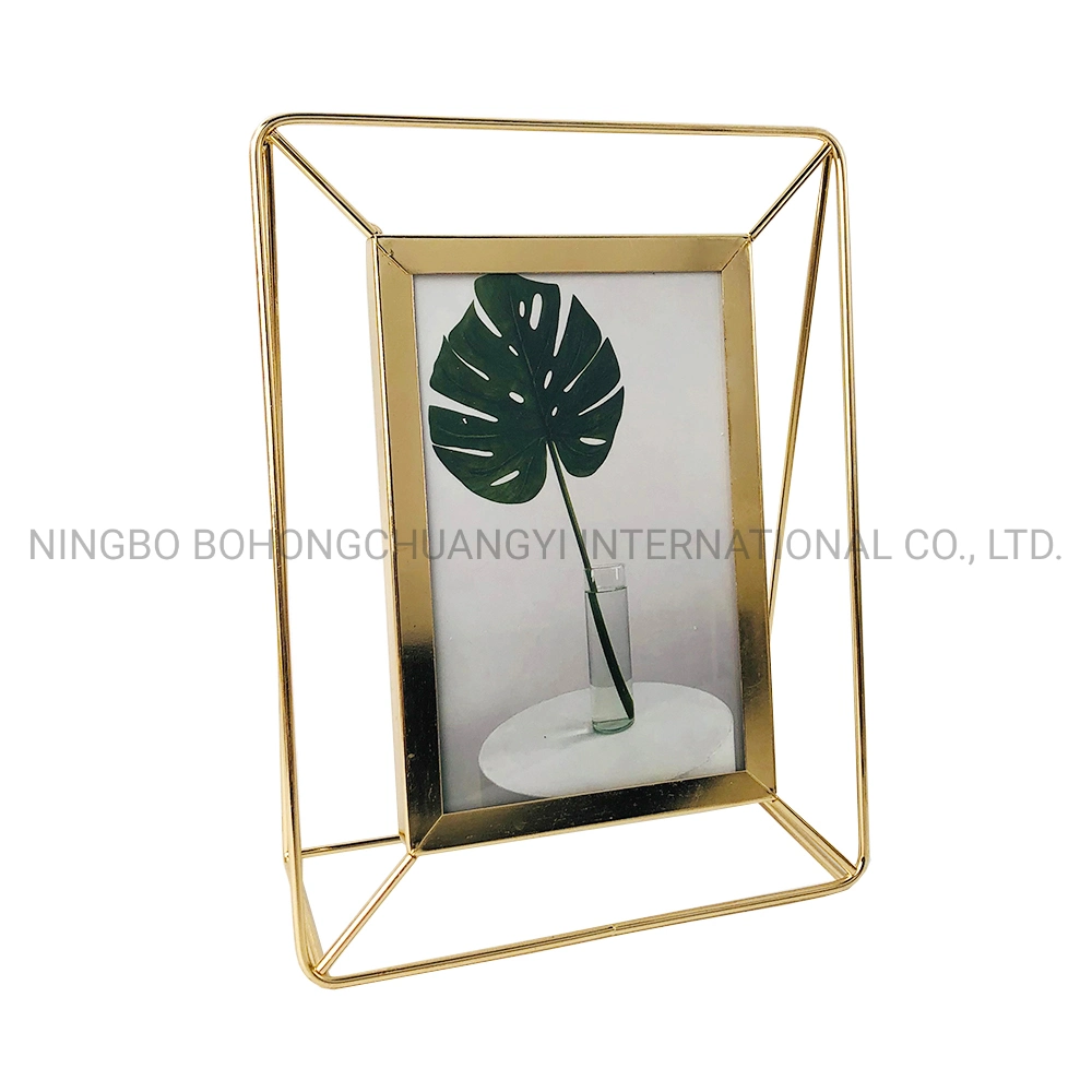 New Arrival Gold Metal Photo Frame for Tabletop Decor