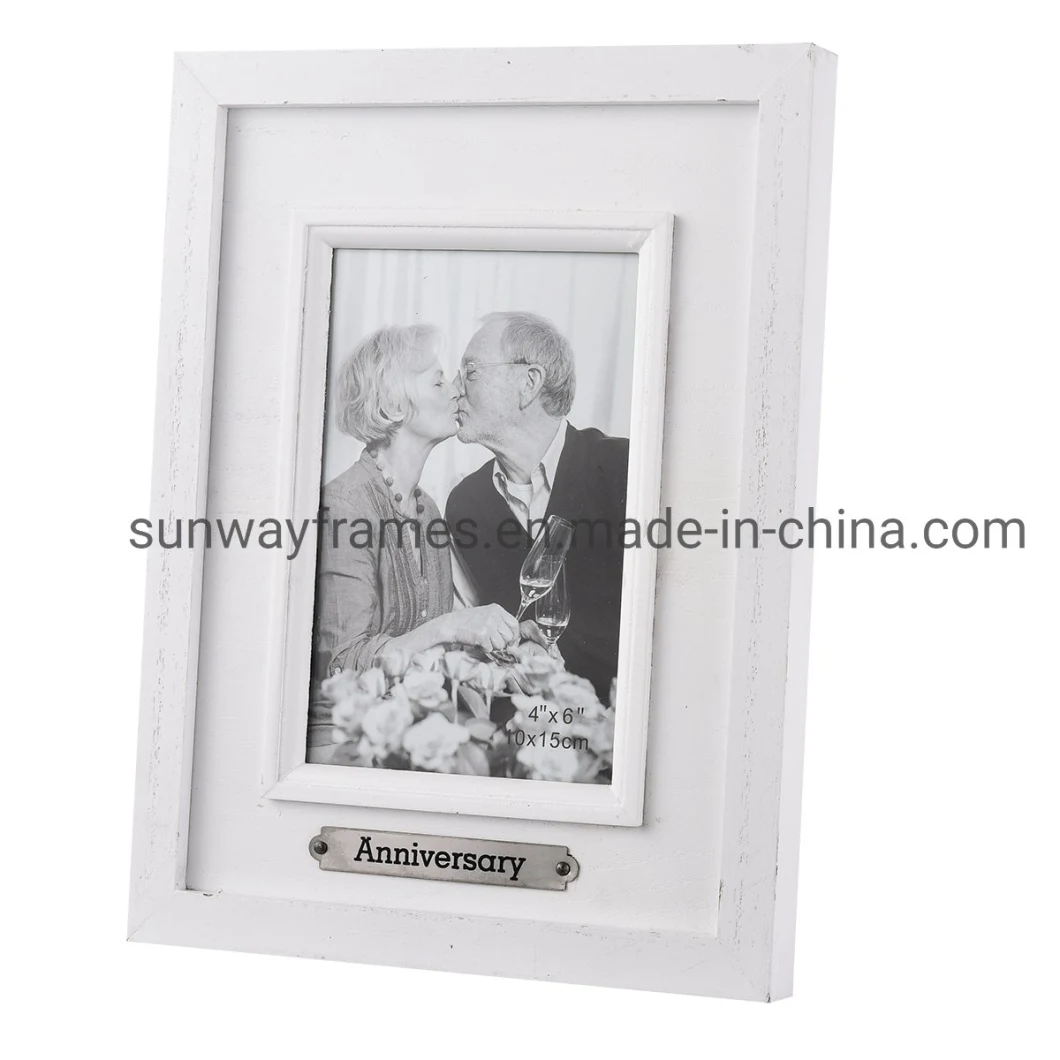 2 Opening 4X6 Photo Wooden Frame Album