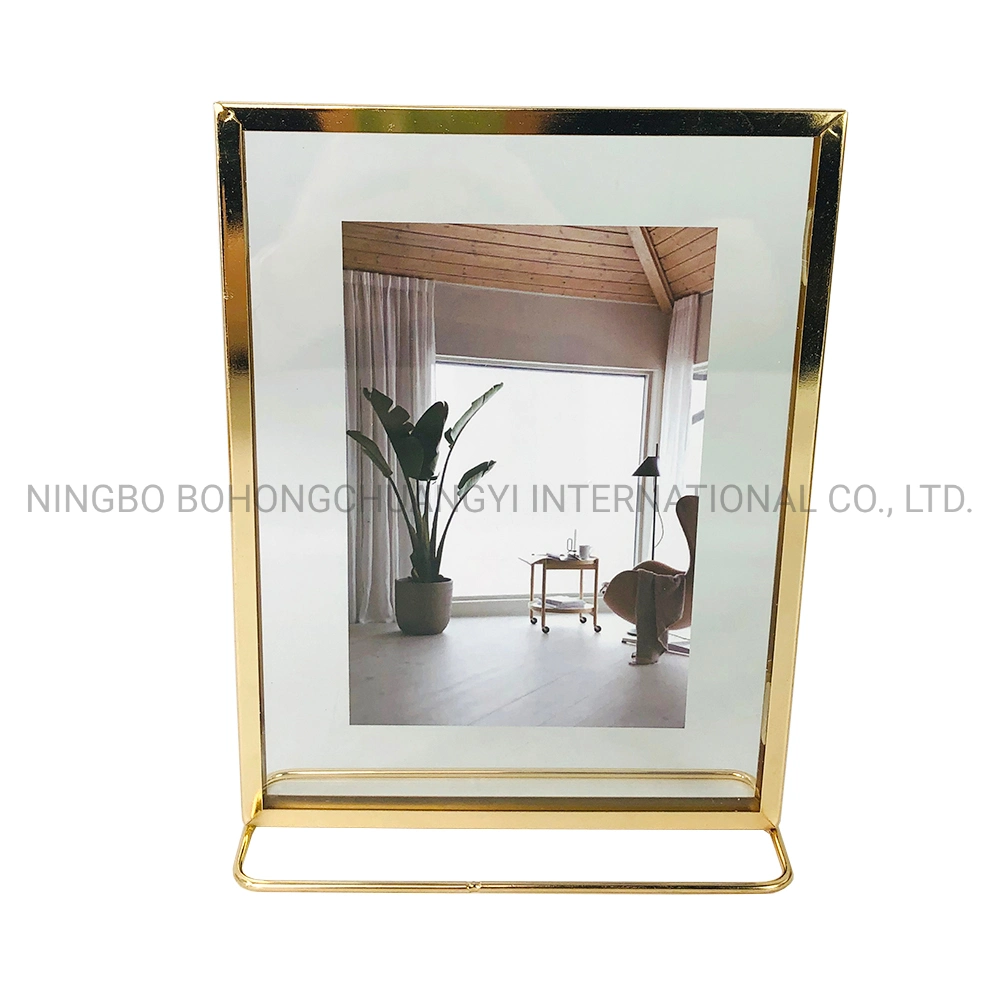 New Arrival Gold Metal Photo Frame for Tabletop Decor