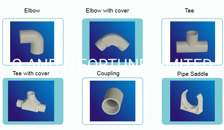 Flame Retardant PVC Pipe Electrical Through Way PVC Pipe Fitting