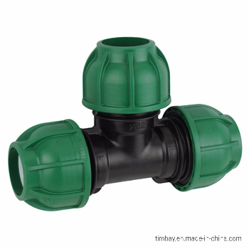 PP Compression Fittings Equal Tee Reducing Tee for Irrigation Pipe System