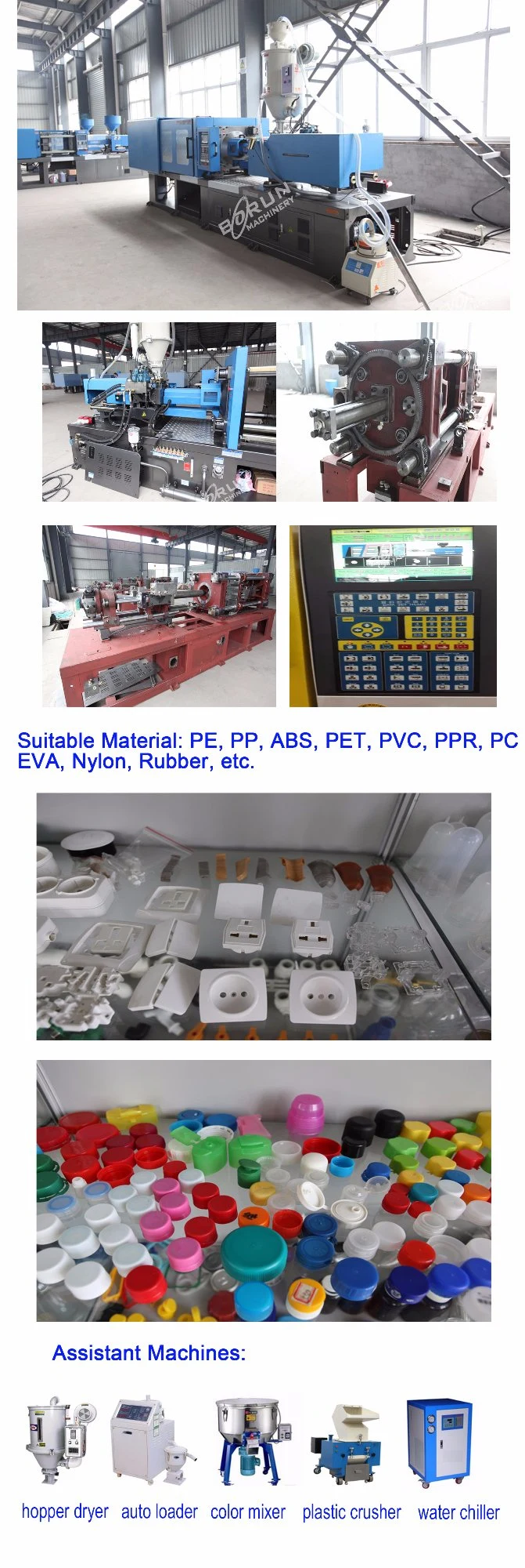 Plastic PVC Pipe Fittings Processing Machine / Injection Molding Machine