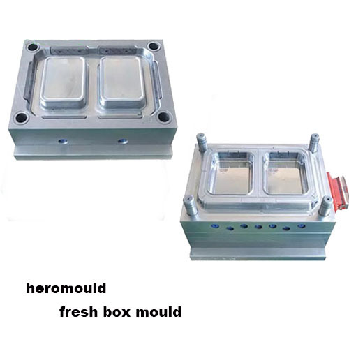 Plastic Injection Mould Plastic 2 Cavity Rectangle Food Box Mould Plastic Lunch Box Mould Plastic Thin Wall Box Mould Heromould