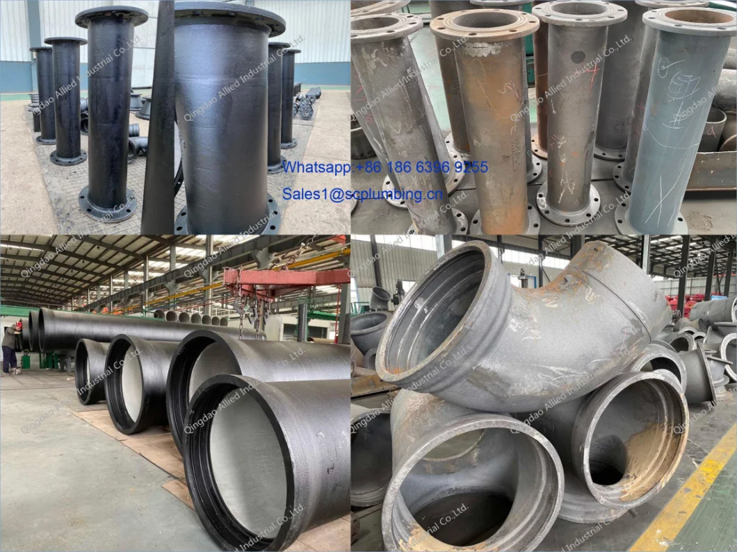 En545 ISO2531, Di Pipes and Fittings 45 Degree 90 Degree Bend for Ductile Iron Pipe