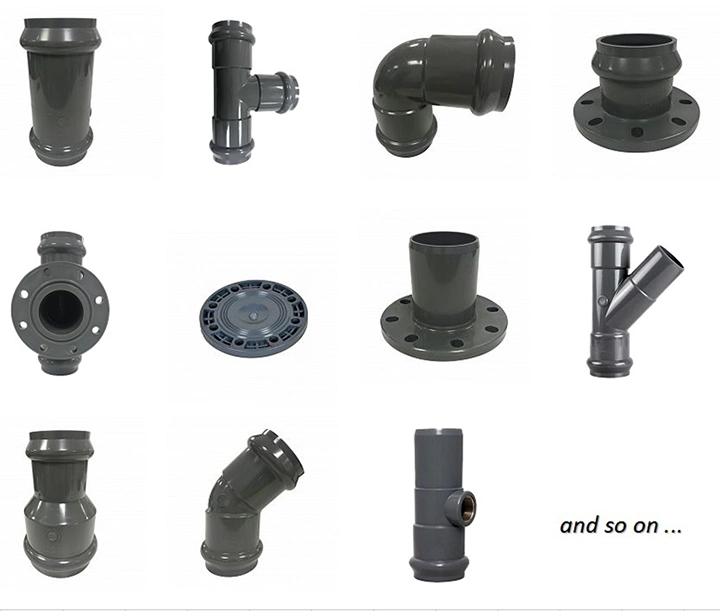 UPVC Pressure Fittings Equal Tee with Sockets&Spigot&Flange Connection