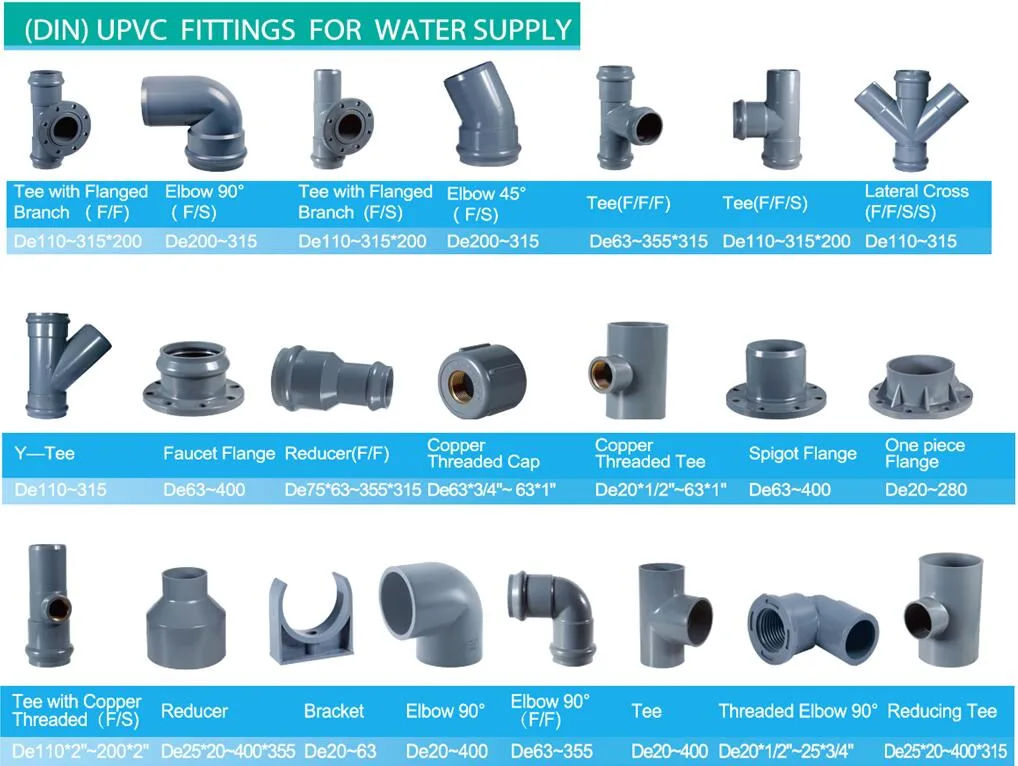 PVC Plastic Pipe Fitting Two Faucet Coupling for Irrigation