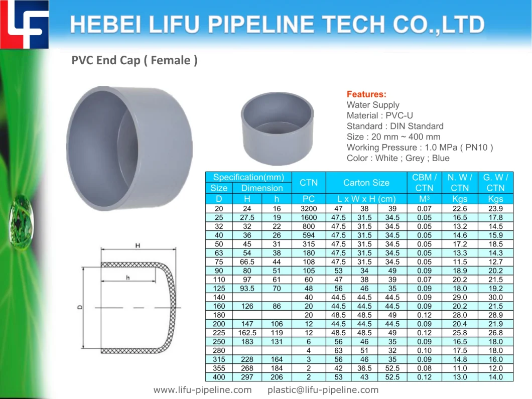 High Quality Pn16 Plastic 45 Degree Elbow Fittings PVC Pipe and Fitting UPVC Pipe Fitting UPVC Pressure Pipe Fitting for Water Supply DIN Standard 1.0MPa=Pn10