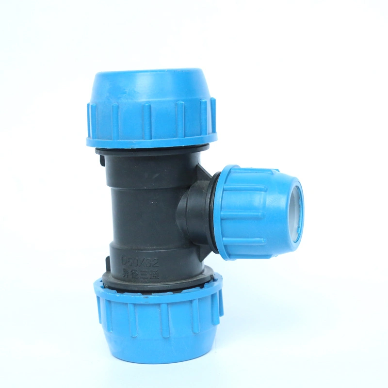 Quick Connect PP Compression 90 ° Reducing Tee Fittings