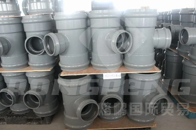 225mm High Quality Pn10 Plastic Fittings UPVC Equal Tee for Water Supply or Agricultual Irrigation