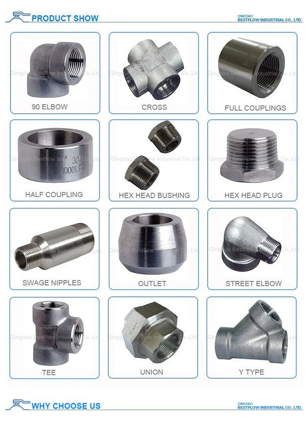 High Pressure Forged Elbow/Union/Tee Pipe Fittings Oil/Gas/Water