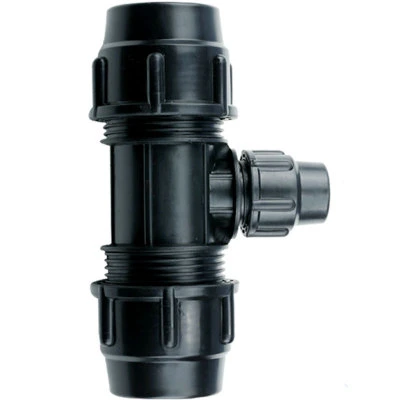 Quick Connect PP Compression 90 ° Reducing Tee Fittings