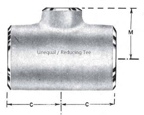 Duplex & Super Duplex Steel Big Diameter Pipe Fittings, Unequal Tee / Reducing Tee