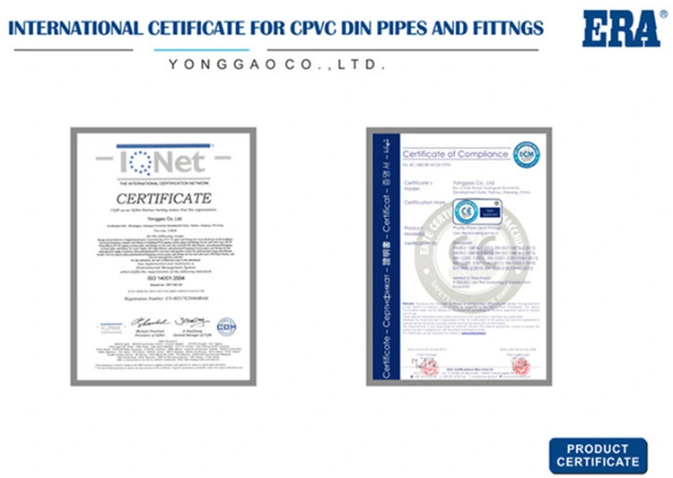 Piping Systems Era Plastic/CPVC/Pressure Pipe Fittings Cross Cts NSF-Pw & Upc (ASTM 2846)