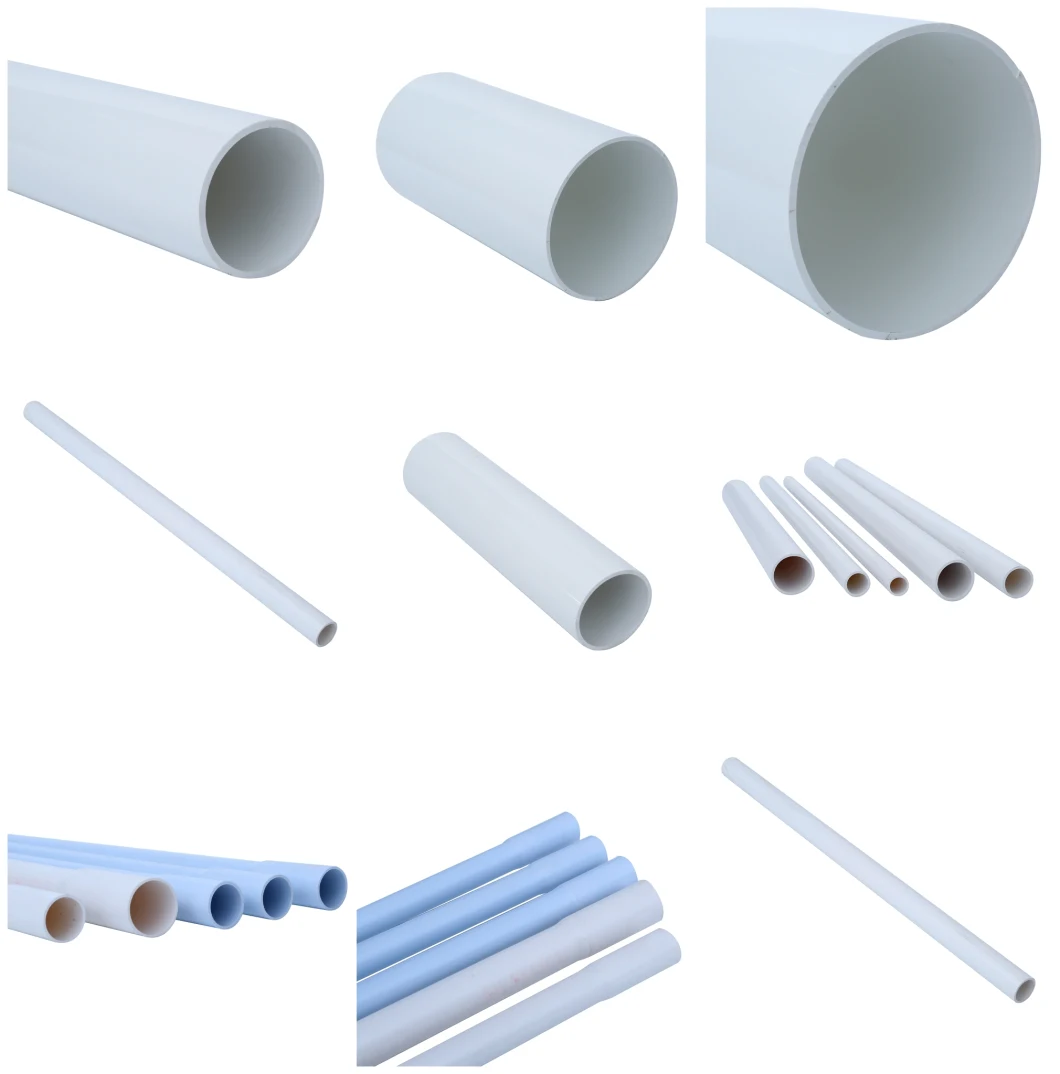 Wholesale Full Size Electrical White PVC Plastic Pipes UPVC Wire Cable Pipes