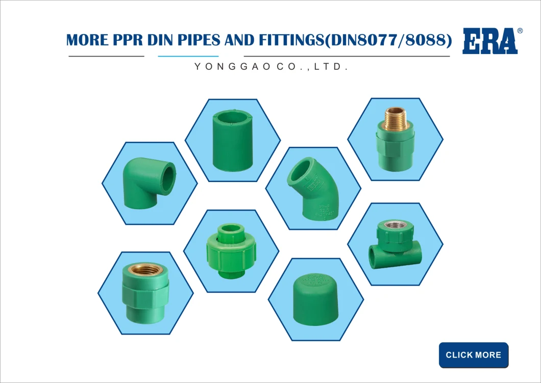 Era Piping Systems PPR Pipe Fittings Female Thread Elbow Wall Plate DIN8077/8088 Dvgw