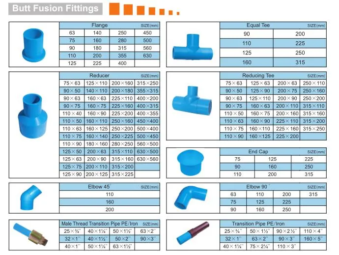 HDPE Butt Fusion Pipe Fitting Tee HDPE Pipe Fitting in Elbow