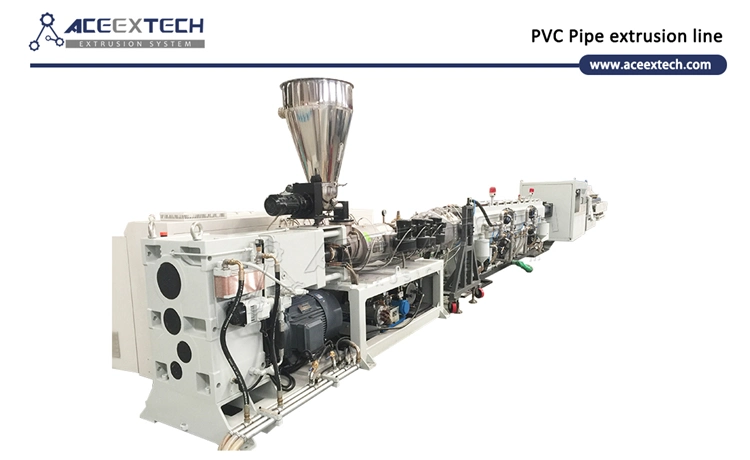 Plastic Twin Screw UPVC CPVC Water&Drainage&Electric Conduit Pipe Production Machine Extrusion Line