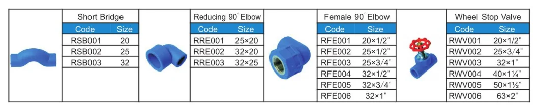 Blue PPR 90 Deg. Female Thread Elbow