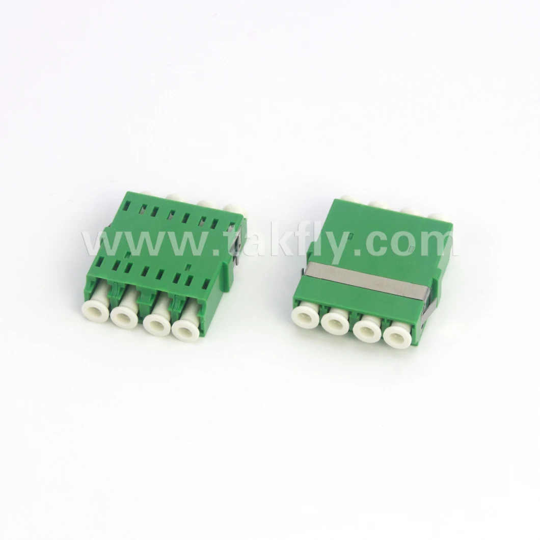 0.2dB LC Quad Fiber Optic Adaptor with Flange Without Flange