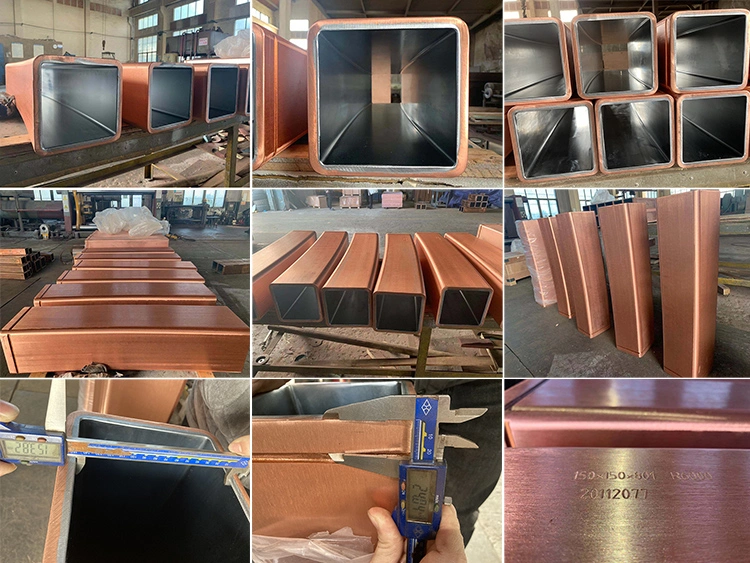 50*50mm Square Cooper Mould Tube or Cooper Pipe