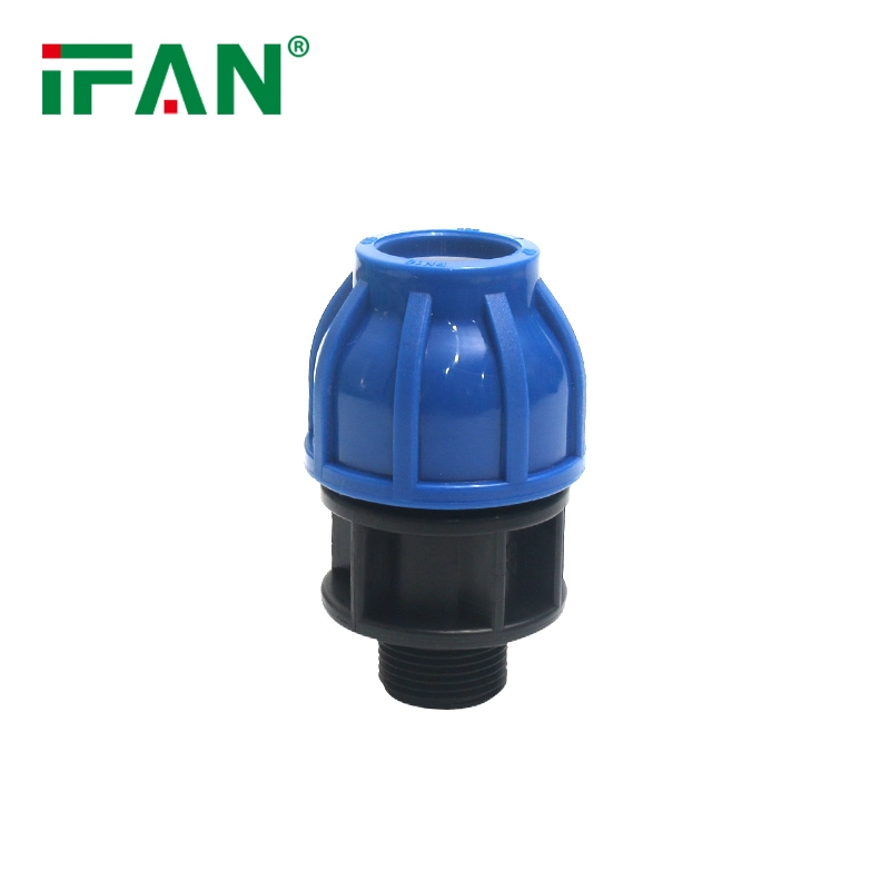 Irrigation HDPE PE PP PVC Pipe Compression Fittings Male Coupling