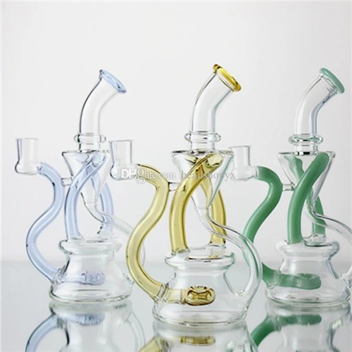 Wholesale Water Pipes Glass DAB Rigs Glass Recycler Glass Skull Smoking Water Pipes Tobacco Hand Pipes