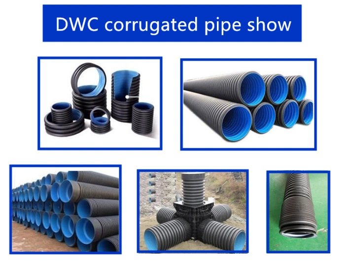 75mm-250mm HDPE Dwc Pipe Extruder Double Wall Corrugated Pipe Machine Manufacturer
