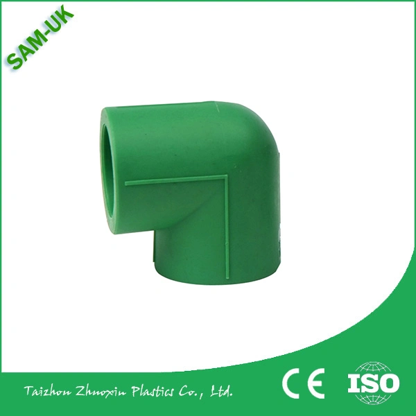 Wholesale Plastic Union PPR Fittings Green PPR Plastic Pipe 90 Deg Elbow