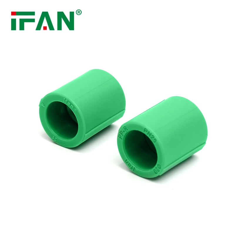 Ifan DIN8077 8088 Standard Germany Korea Raw Material PPR Plastic Pipes Tubes and Fittings, PPR Coupling